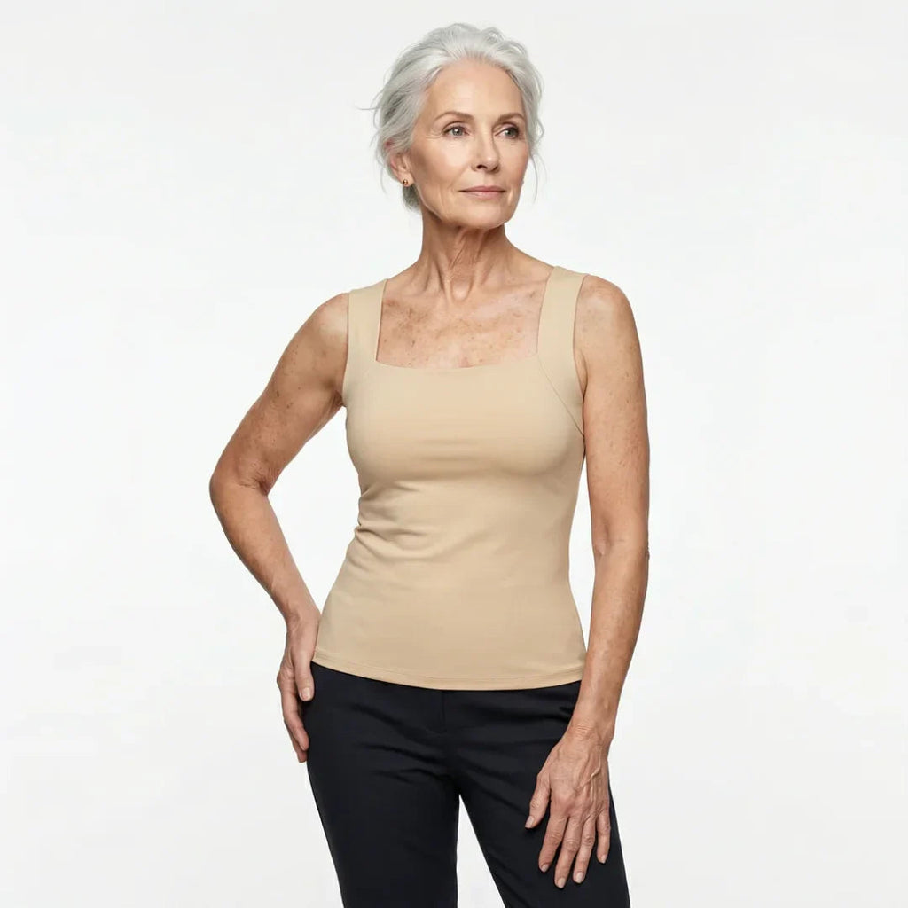 Vemlina comfort tank with built-in bra